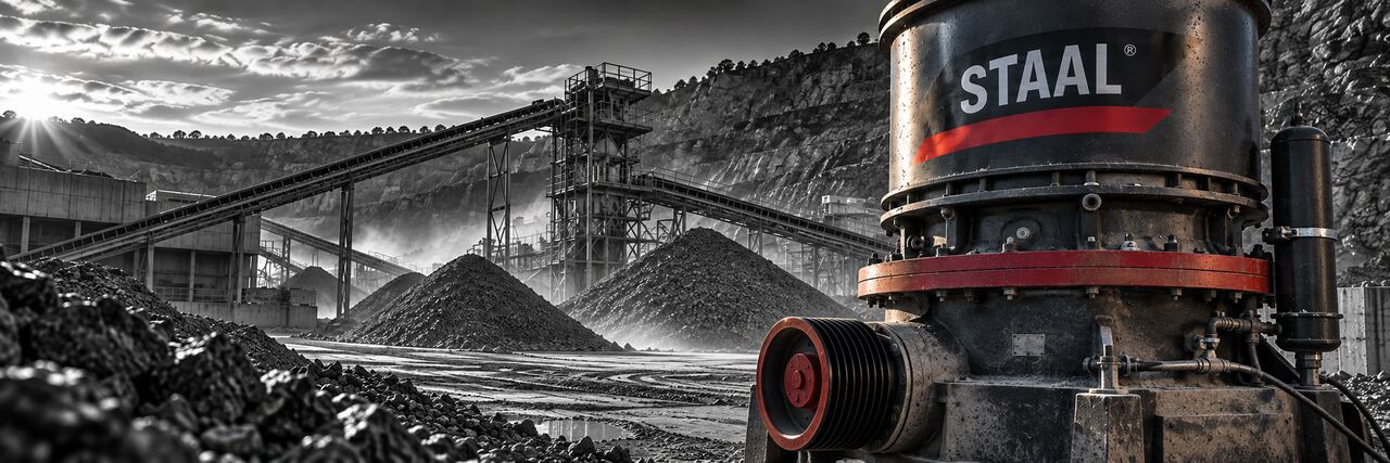 STAAL cone crusher at an aggregates plant